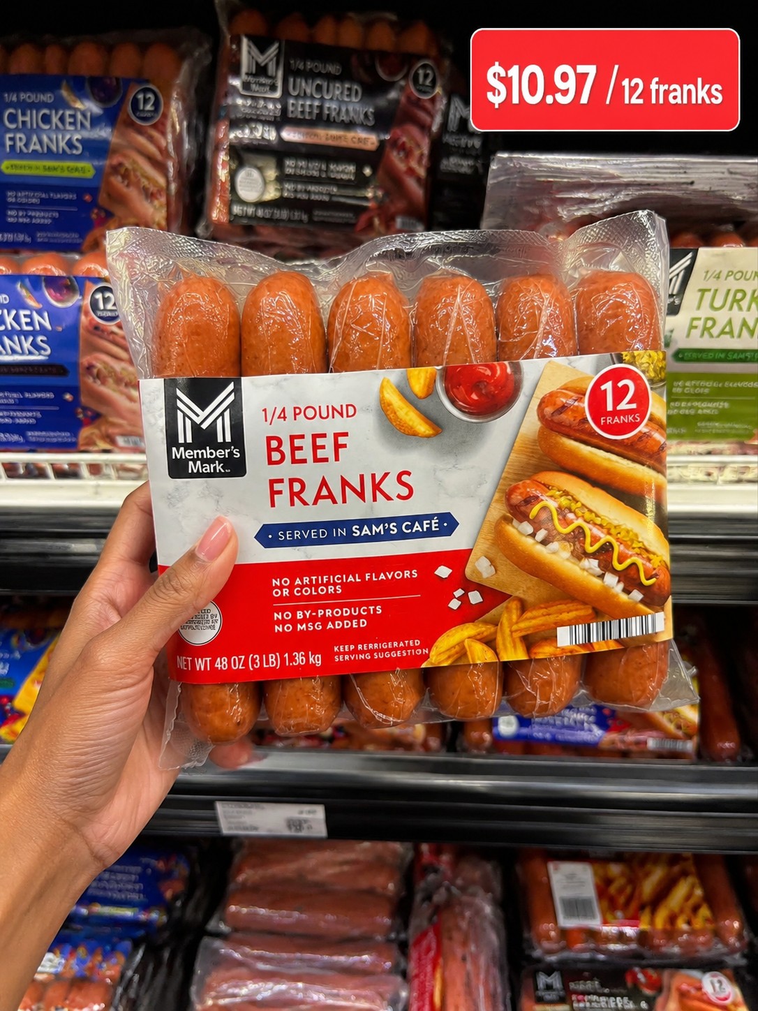 Member's Mark 1/4 POUND BEEF FRANKS