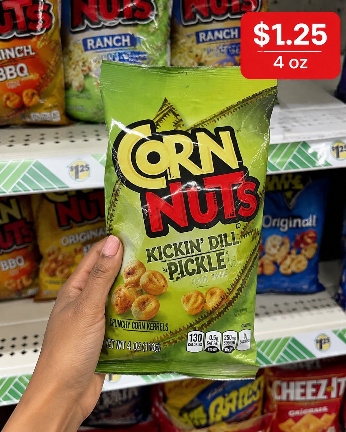 CORN NUTS KICKIN' DILL PICKLE FLAVOR