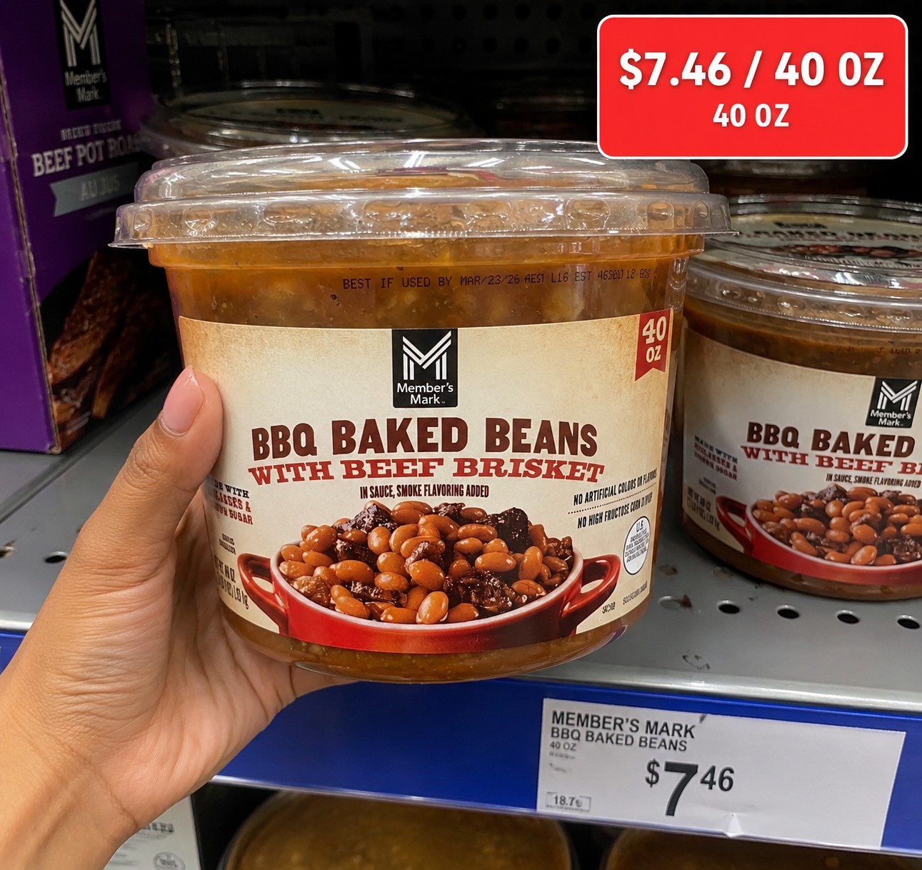 Member's Mark BBQ BAKED BEANS WITH BEEF BRISKET
