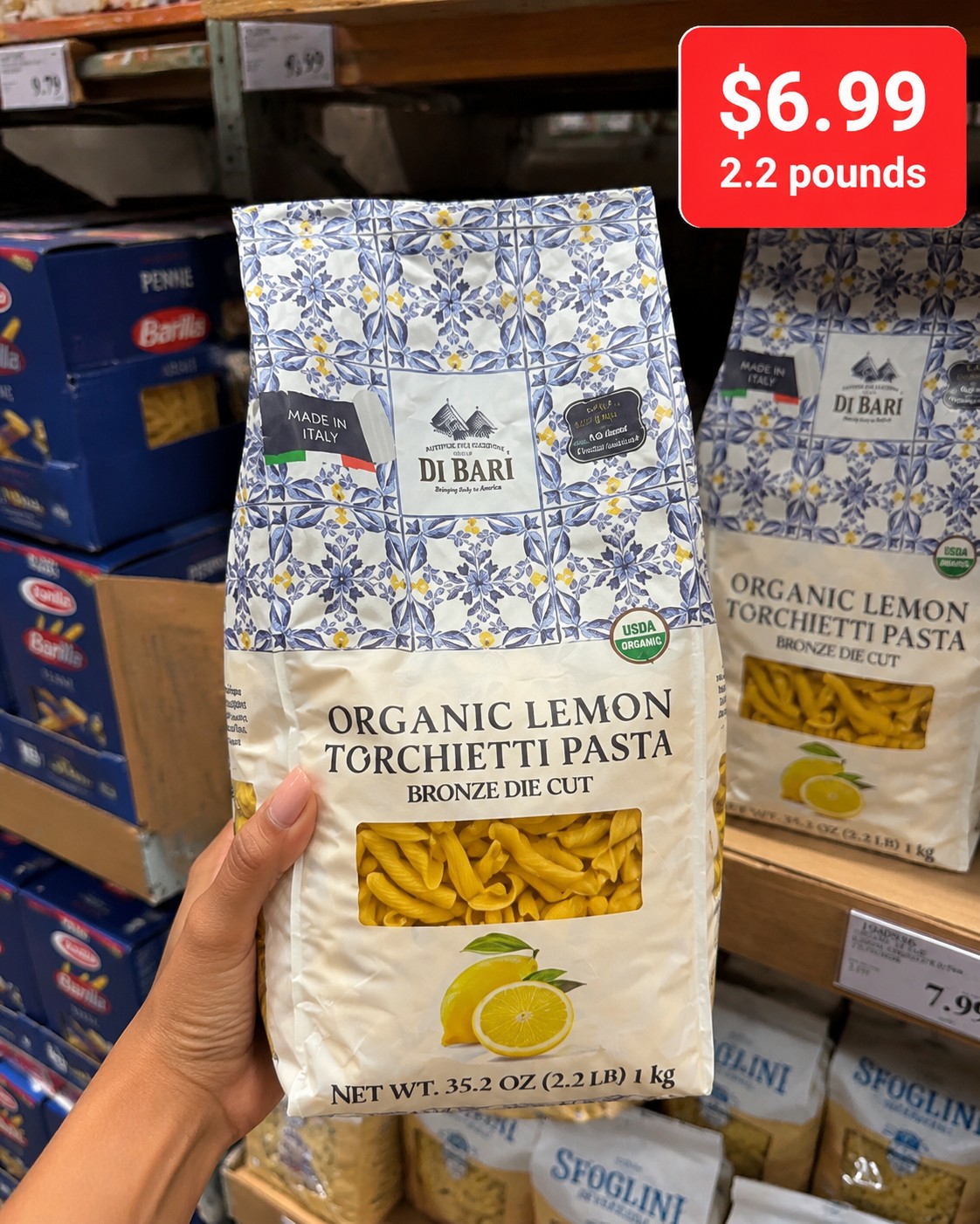 ORGANIC DI BARI LEMON TORCHIETTI PASTA