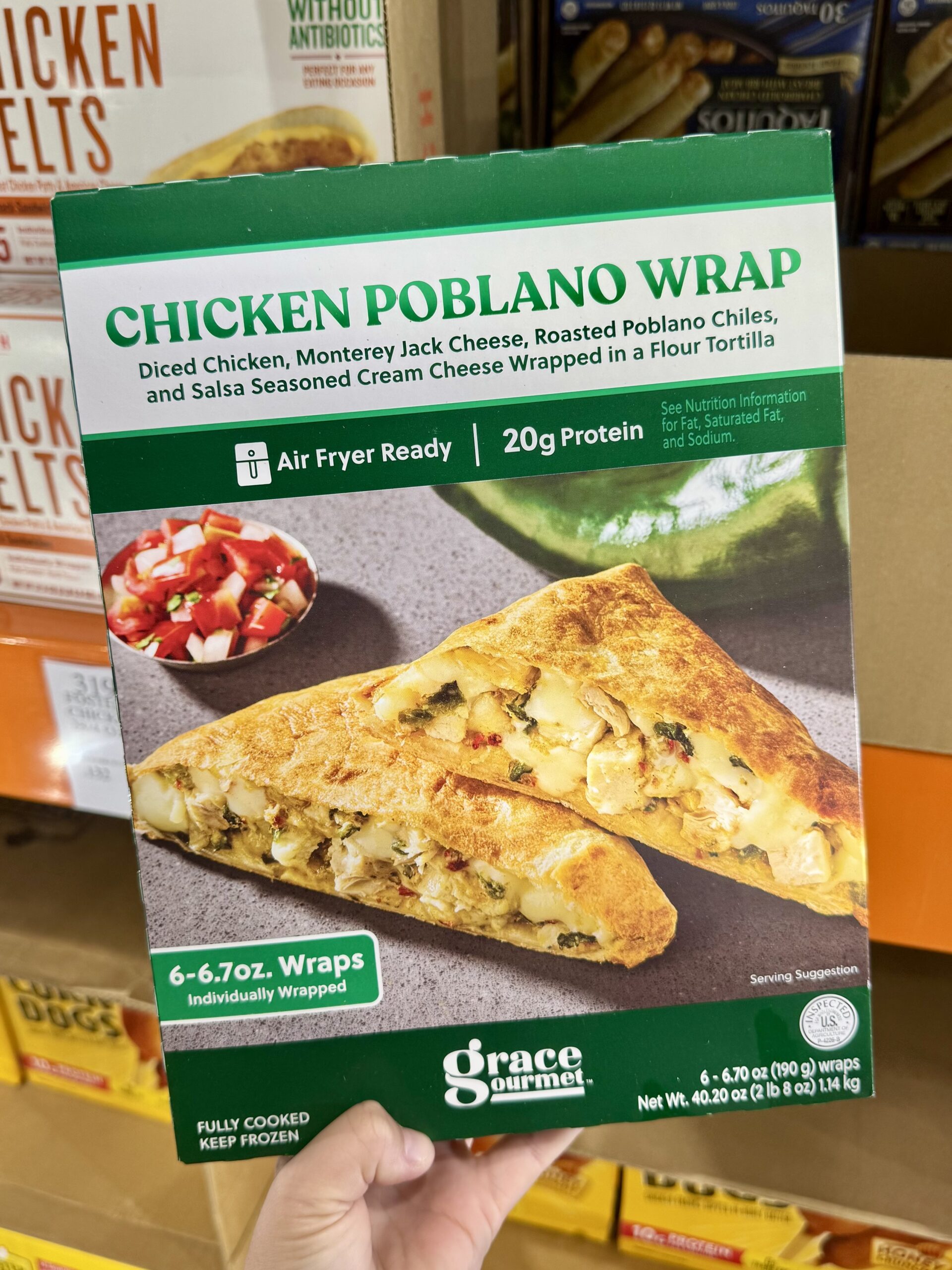 Grace Gourmet Chicken Poblano Wrap
