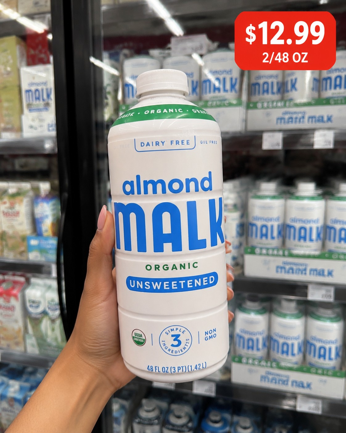 MALK ORGANIC UNSWEETENED ALMOND MILK