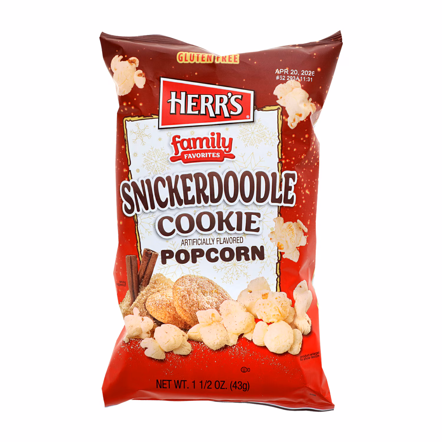 Herr's Family Favorites Snickerdoodle Cookie Popcorn