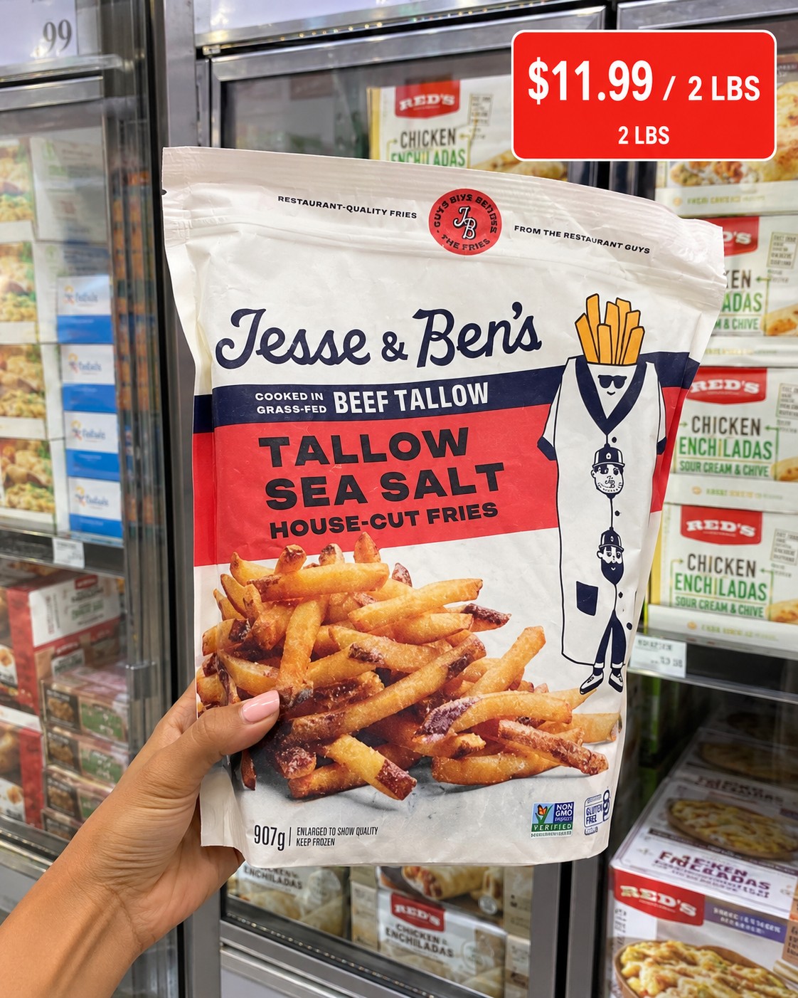 Jesse & Ben's Beef Tallow Sea Salt House-Cut Fries