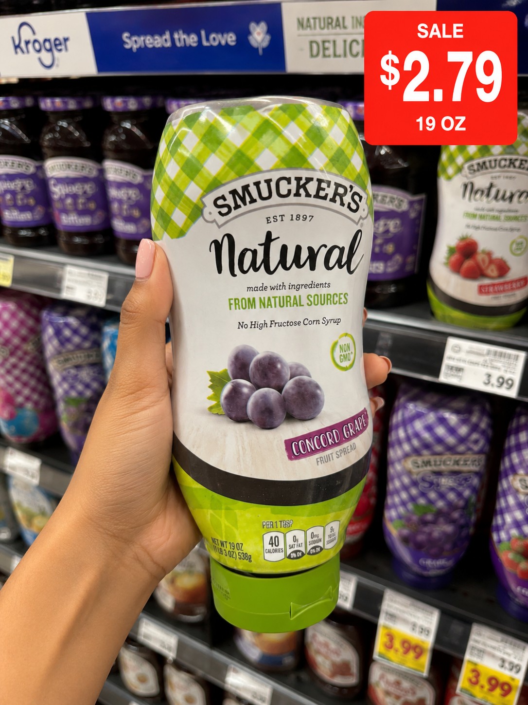 SMUCKER'S Natural Concord Grape Fruit Spread