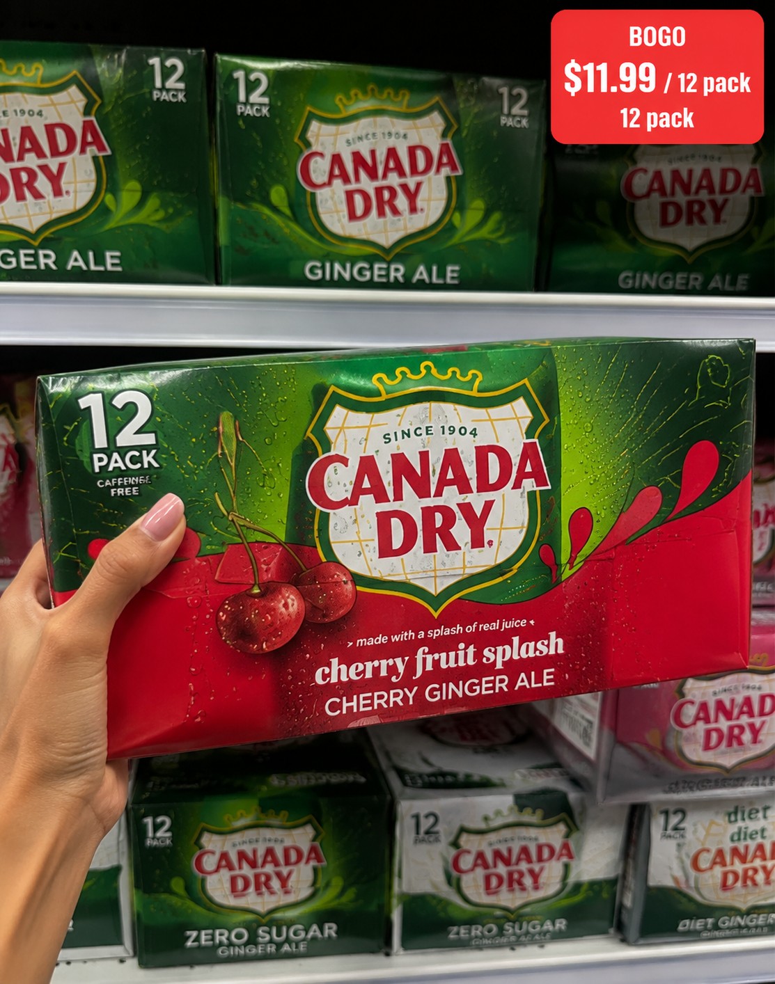 Canada Dry Cherry Fruit Splash Cherry Ginger Ale