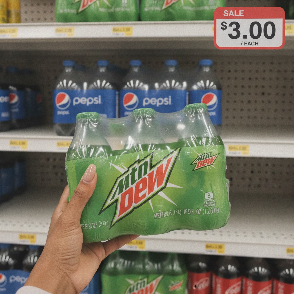 Pepsi or Mountain Dew 6 pk. bottles Assorted