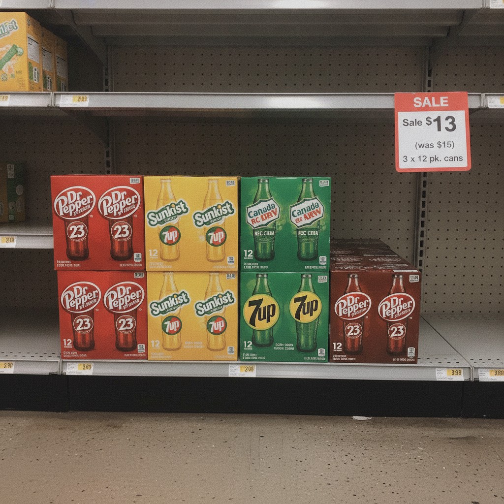 Dr Pepper®, Sunkist®, Canada Dry®, RC® Cola 7UP® or A&W® 12 pk. cans Assorted