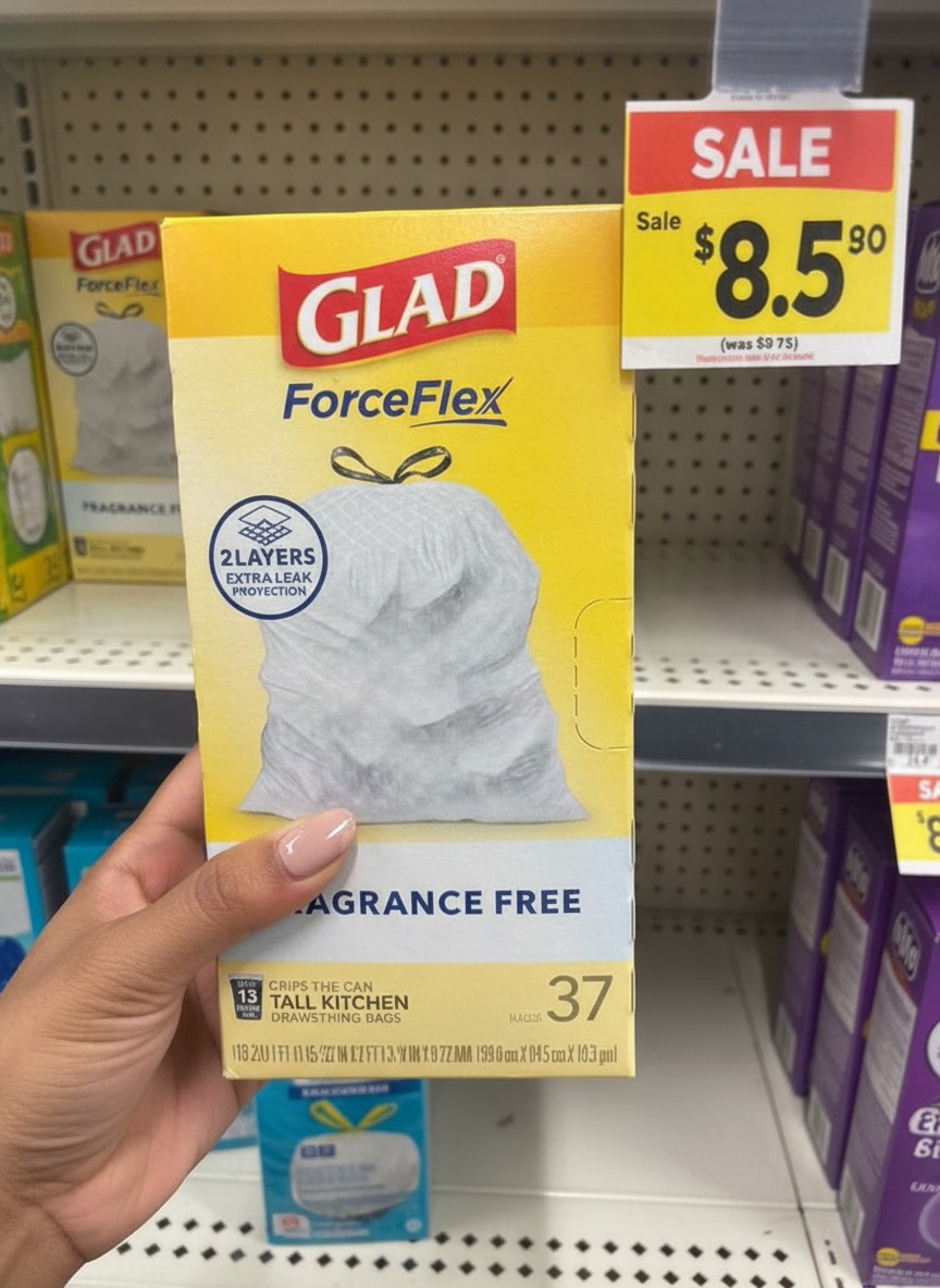 GLAD ForceFlex Tall Kitchen Drawstring Bags