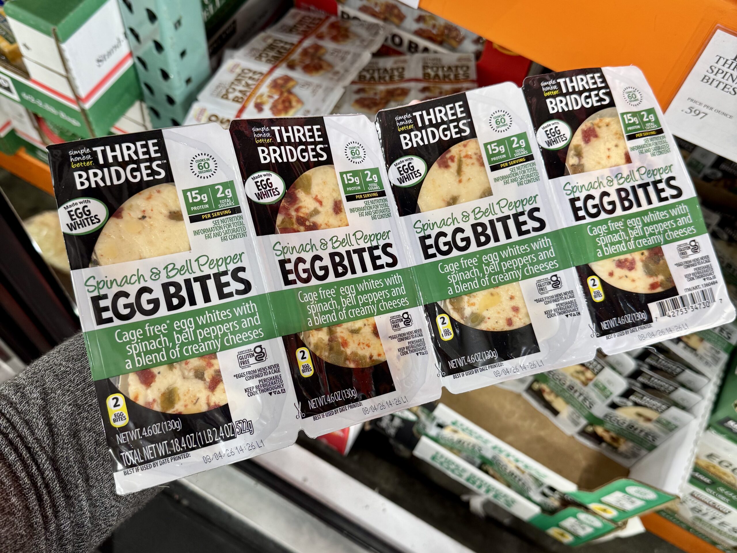 Three Bridges Spinach & Bell Pepper Egg Bites