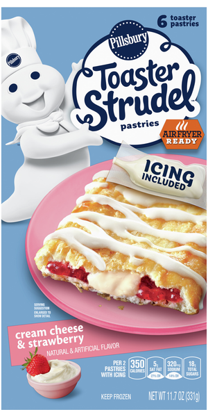 Pillsbury Cream Cheese & Strawberry Toaster Strudel Pastries - 6 ct