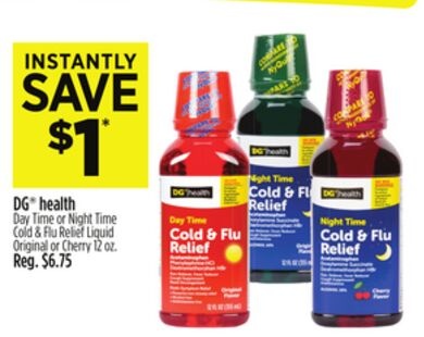 DG® health Cold & Flu Relief Liquid Original or Cherry