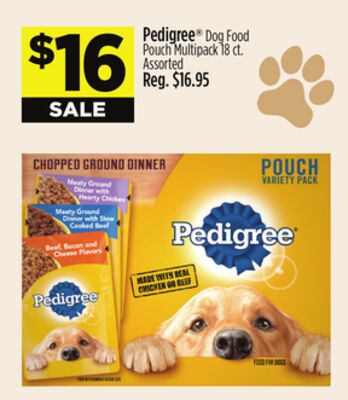 Pedigree® Dog Food Pouch Multipack 18 ct.