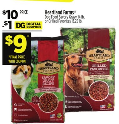 Heartland Farms® Dog Food Savory Gravy 14 lb. or Grilled Favorites 13.25 lb.