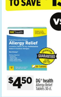 DG® health Allergy Relief Tablets