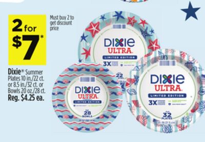 Dixie® Summer Plates or Bowls
