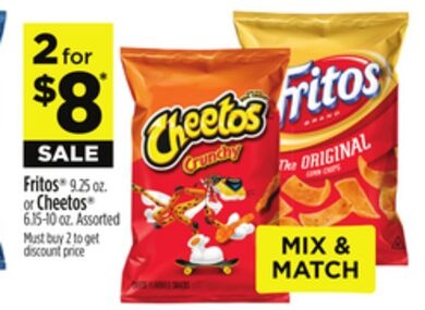 Fritos® 9.25 oz. or Cheetos® 6.5 oz.