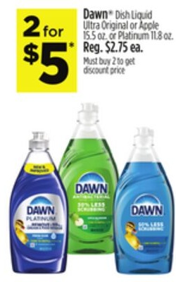 Dawn® Dish Liquid Ultra Original or Apple or Platinum