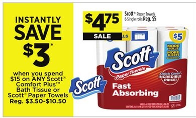 Scott® Comfort Plus® Bath Tissue or Scott® Paper Towels