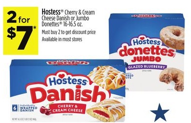 Hostess® Cherry & Cream Cheese Danish or Jumbo Donettes®