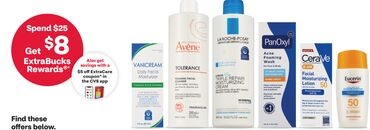 Spend $25 get $8 Extrabucks Rewards. Also get savings with a $5 off ExtraCare coupon in the CVS app. Find these offers below.