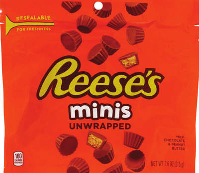 Hershey's 6-9 oz, Turtles Bites 6.3 oz, barkThins 4.7 oz, Sanders 7 oz, Butterfinger & Co. or Mars Chocolate Fun Size 10-10.83 oz.