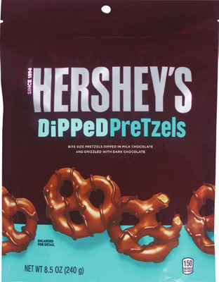 Hershey's Popped snack mix, dipped pretzels 8-8.5 oz, Brookside 7 oz, Kinder Bueno mini 5.7 oz, milk chocolate mini 7.2 oz or Kinder Joy 3 pk.