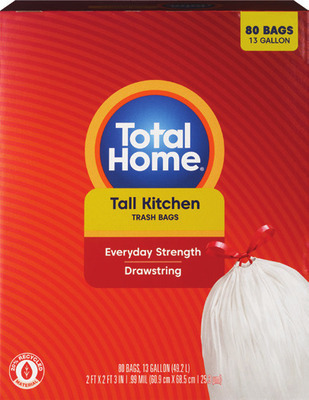 Total Home trash bags, food storage or household cleaners