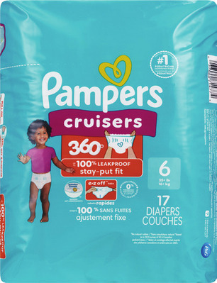 Pampers bagged Baby Dry, Cruisers 360°, Ninjamas or Splashers