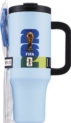 FIFA hats, apparel, souvenirs, tumblers or squeeze bottles.