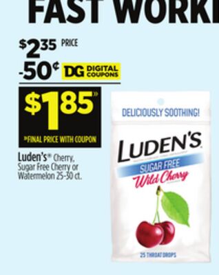 Luden's® Cherry, Sugar Free Cherry or Watermelon