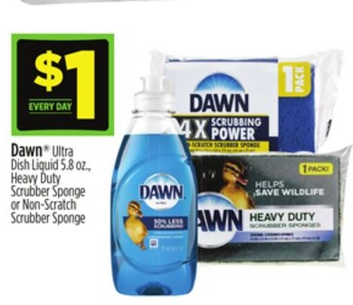 Dawn® Ultra Dish Liquid 5.8 oz., Heavy Duty Scrubber Sponge or Non-Scratch Scrubber Sponge