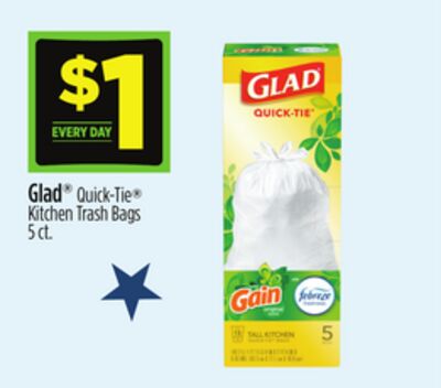 Glad® Quick-Tie® Kitchen Trash Bags