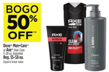 Dove Men+Care® or Axe® Hair Care