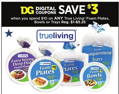 ANY True Living® Foam Plates, Bowls or Trays