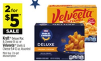 Kraft Deluxe Mac & Cheese or Velveeta Shells & Cheese