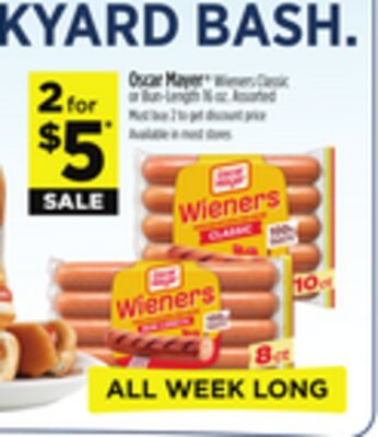 Oscar Mayer Wieners Classic or Bun-Length 16 oz.