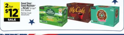 Donut Shop®, Green Mountain® or McCafé® K-Cups®