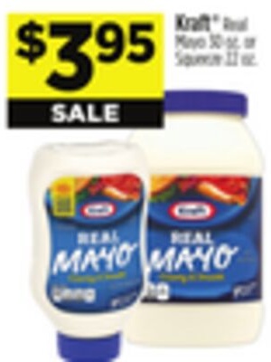 Kraft® Real Mayo 30 oz. or Squeeze 22 oz.