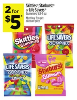 Skittles®, Starburst® or Life Savers® Gummies