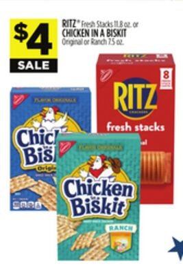 RITZ® Fresh Stacks or CHICKEN IN A BISKIT Original or Ranch