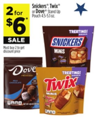 Snickers®, Twix® or Dove® Stand Up Pouch
