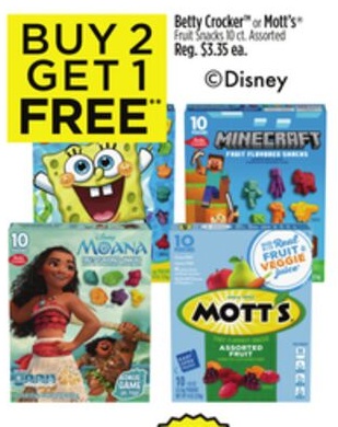 Betty Crocker® or Mott's® Fruit Snacks