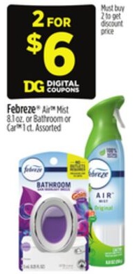 Febreze® Air™ Mist 8.1 oz. or Bathroom or Car™ 1 ct.