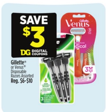Gillette® or Venus® Disposable Razors