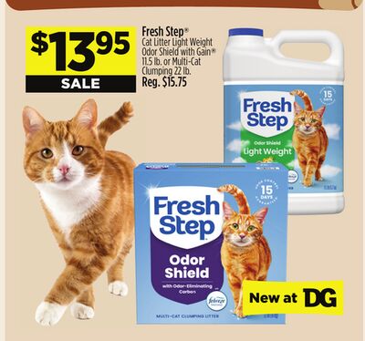 Fresh Step® Odor Shield with Gain™ 11.5 lb. or Multi-Cat Clumping 22 lb.