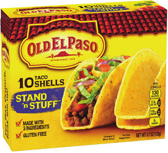 Old El Paso Shells 8-12 ct./4.5-11 oz., Enchilada Sauces 10 oz., Beans or Rice 8.8-16 oz. or Green Chilies 4 oz.