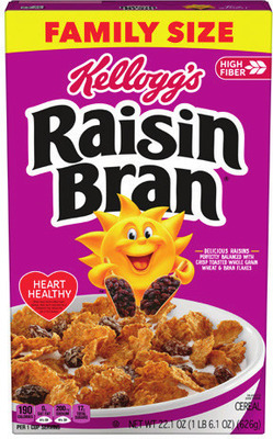 Kellogg's Special K Family Size Cereal 15.6-18 oz. or Raisin Bran 22.1 oz. box.