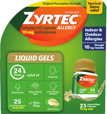 Zyrtec Adult or Children's Allergy Relief Products