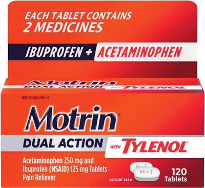 Tylenol Extra Strength or Motrin Adult Internal Pain Relief Products*